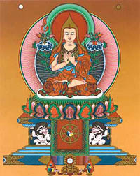Thangka van Lama Tsong Khapa door Andy Weber