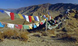 Gebedsvlaggen in Nepal